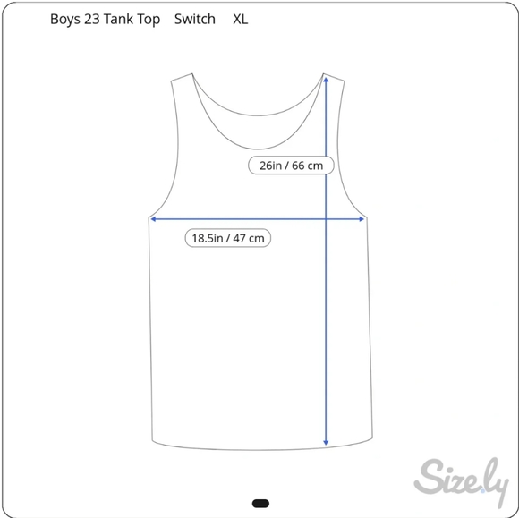 Boys Red 23 Tank Tee Size XL - Picture 4 of 7